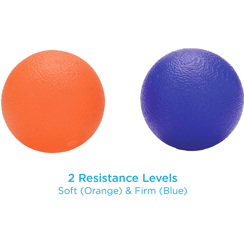 HAND SQUEEZE BALLS SOFT ORANGE AND BLUE